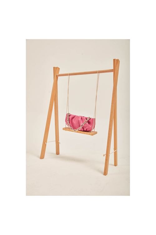 Kadın Koyu Pembe Silver Zincir Detaylı Mini El Omuz Çantası