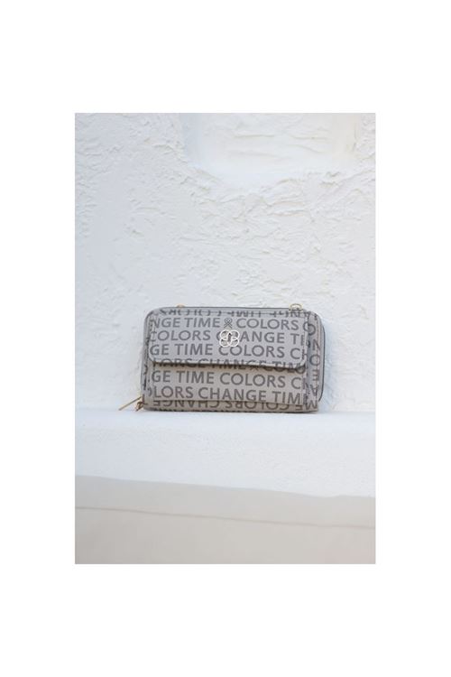 Kadın Gri Telefon Bölmeli Yatay Çapraz Askılı Cüzdan Çanta