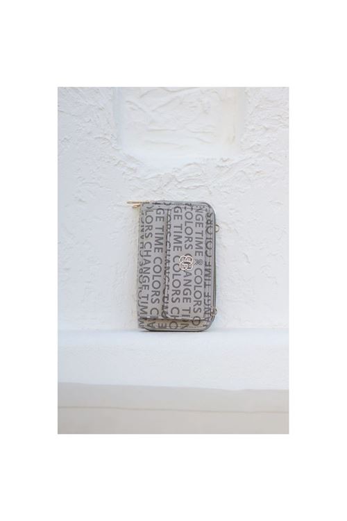 Kadın Gri Telefon Bölmeli Yatay Çapraz Askılı Cüzdan Çanta