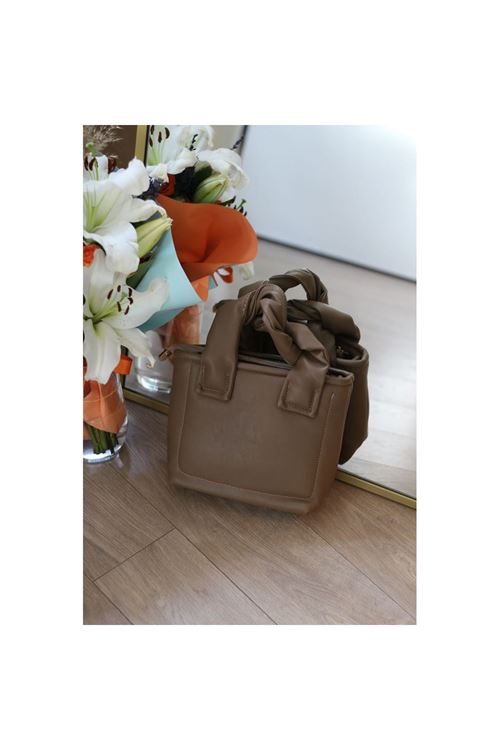 Kadın Kahve Pofuduk Askılı El 0muz Çantası