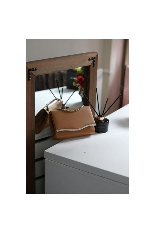 Kadın Karamel Taş Şeritli Omuz Çantası