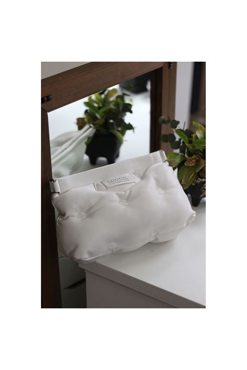 Kadın Beyaz Yastık Desenli Yumuşak Doku Omuz &amp;amp; El Çantası