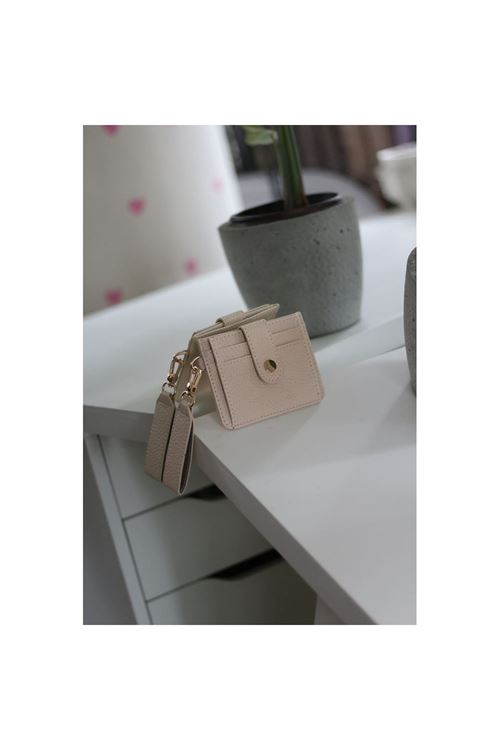 Kadın Krem Maskot Kartlık Cüzdan