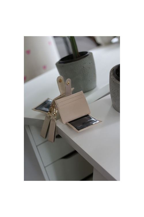 Kadın Krem Maskot Kartlık Cüzdan