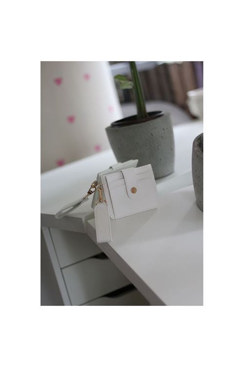 Kadın Beyaz Maskot Kartlık Cüzdan