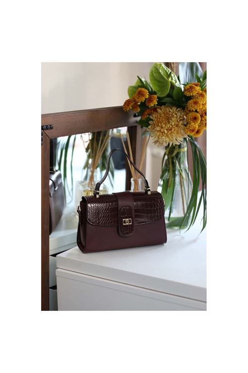 Kadın Bordo Askılı El Omuz Çantası