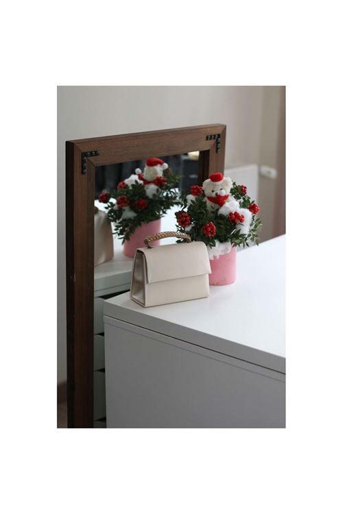 Kadın Nude Taş Tutma Detaylı Abiye Omuz Çantası