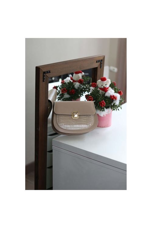 Kadın Nude Ayarlanabilir Askılı Omuz Çantası