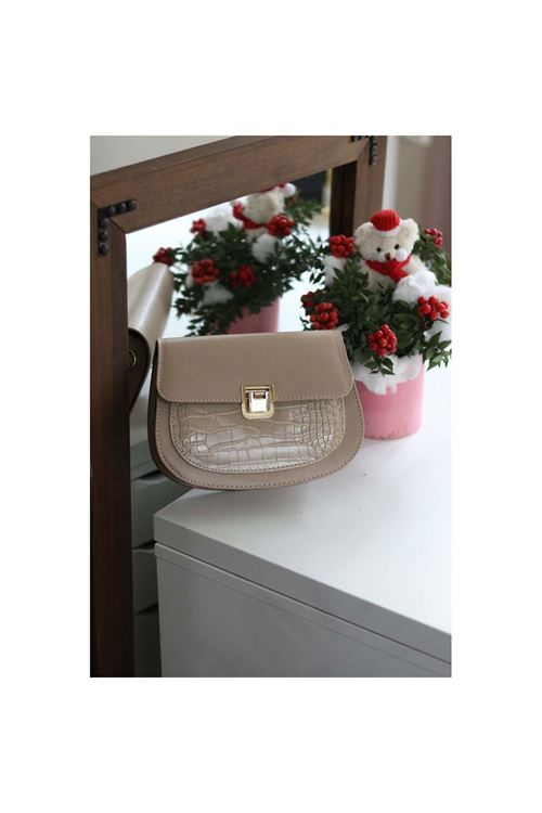 Kadın Nude Ayarlanabilir Askılı Omuz Çantası