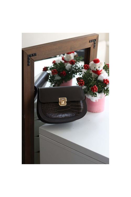 Kadın Acı Kahve Ayarlanabilir Askılı Omuz Çantası