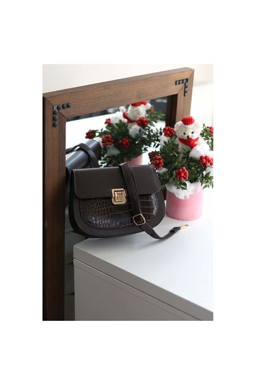 Kadın Acı Kahve Ayarlanabilir Askılı Omuz Çantası