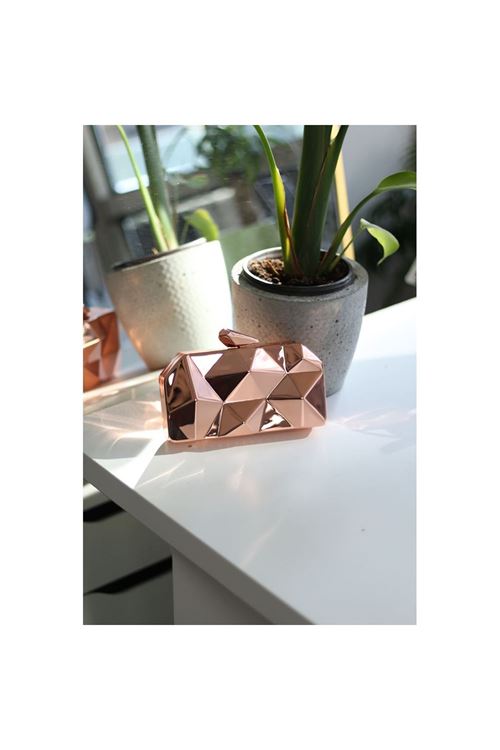 Kadın Bakır Metal Abiye Çanta