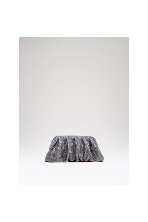 Kadın Platin Taş Dokuma Burs Detayl Abiye Çanta