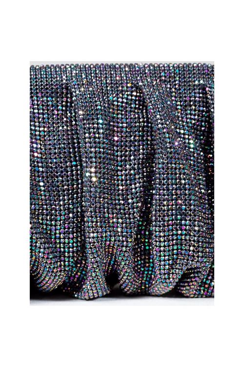 Kadın Platin Taş Dokuma Burs Detayl Abiye Çanta