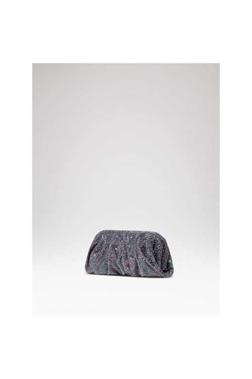 Kadın Platin Taş Dokuma Burs Detayl Abiye Çanta