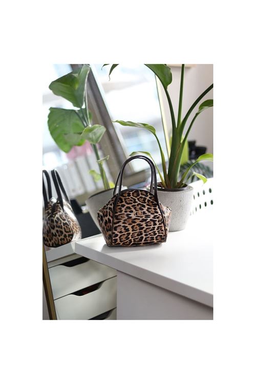 Kadın Leopar Çift Saplı Askılı Omuz Çantası