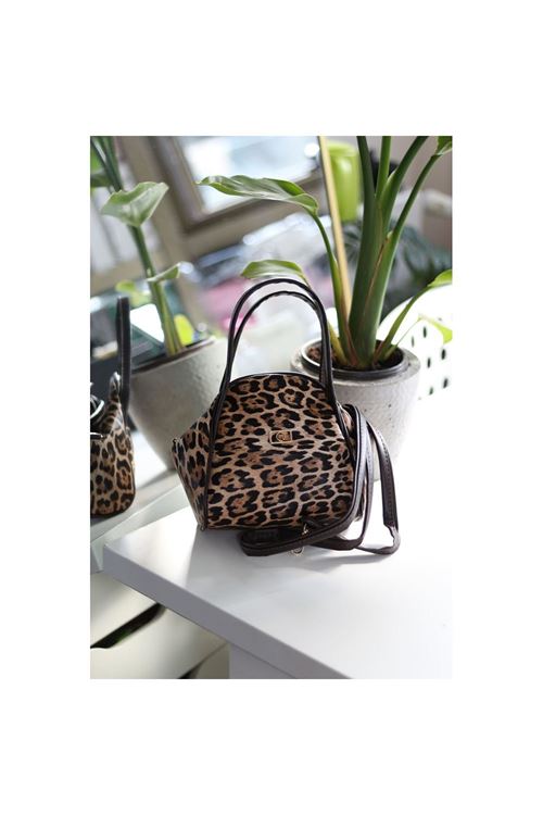 Kadın Leopar Çift Saplı Askılı Omuz Çantası