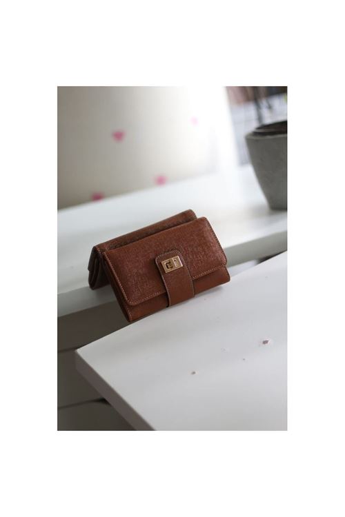 Kadın Taba Gold Aksesuar Detaylı Cüzdan