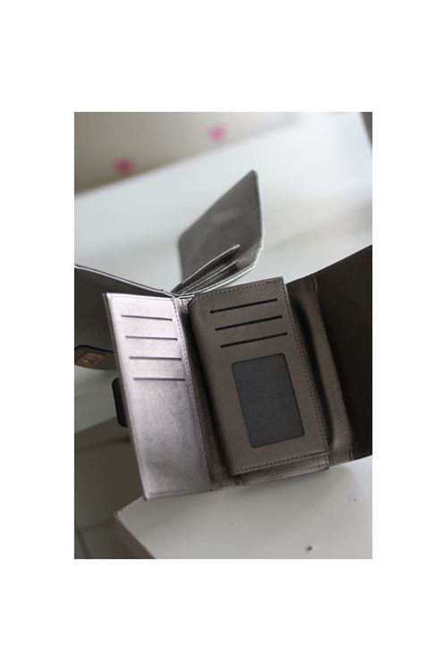 Kadın Silver Gold Aksesuar Detaylı Cüzdan