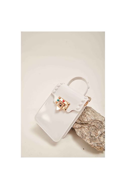 Jely Beyaz Silikon Çapraz Çanta