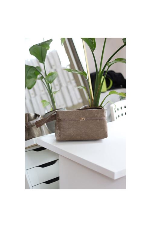 Kadın Vizon Yumuşak Doku Eskitme Desenli Omuz Çantası