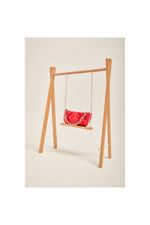 Kırmızı Silver Zincir Detaylı Askılı Çanta