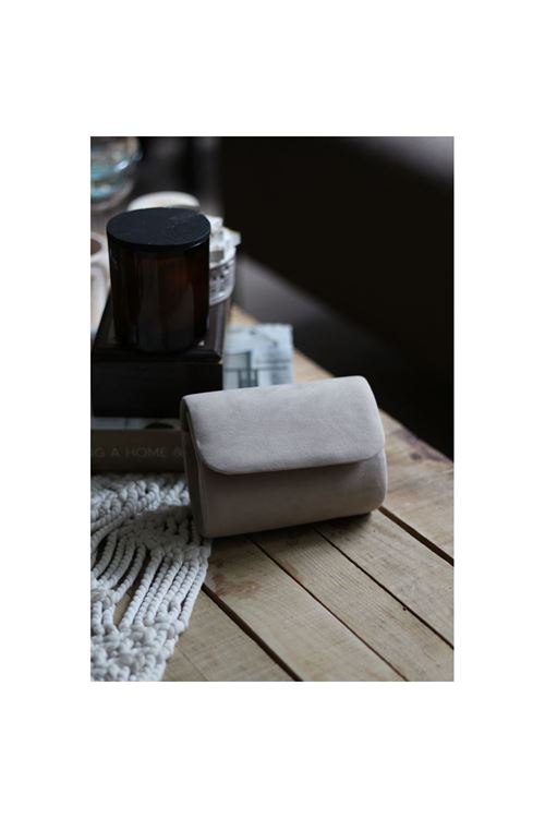 Kadın Vizon Süet Mini Portföy Abiye Çanta