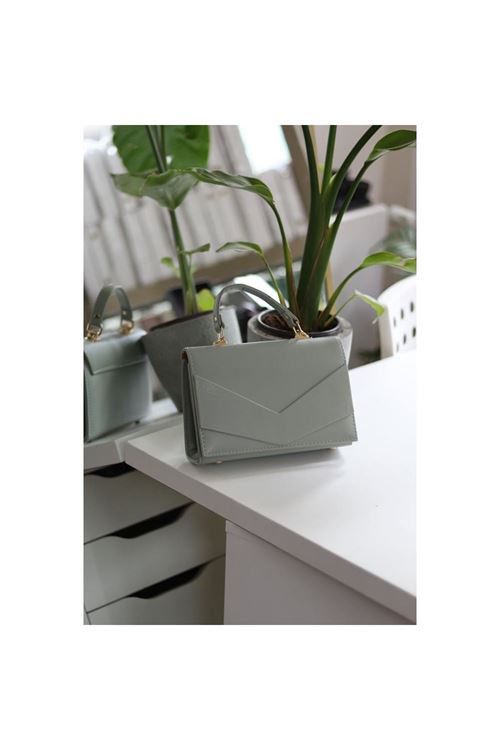 Kadın Mint Zarf Tutma Saplı Omuz Çantası