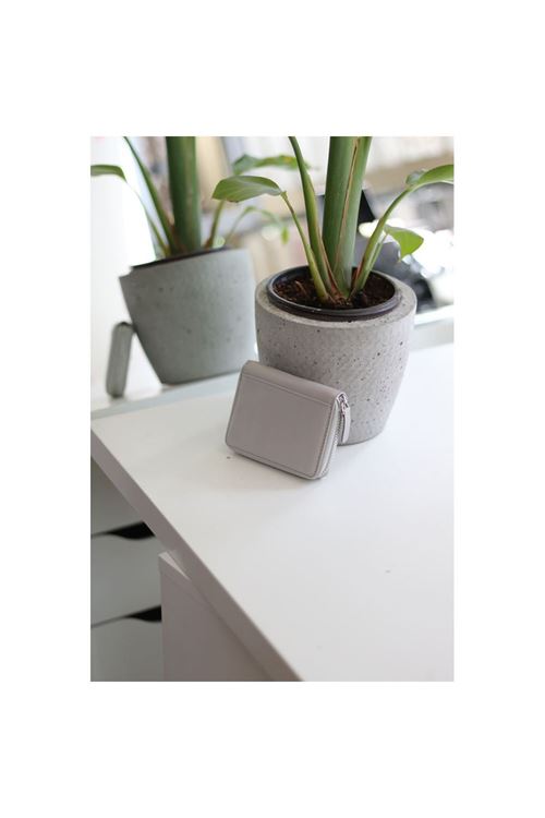 Kadın Gri Gerçek Deri Kartlık