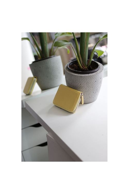 Kadın Sarı Gerçek Deri Kartlık