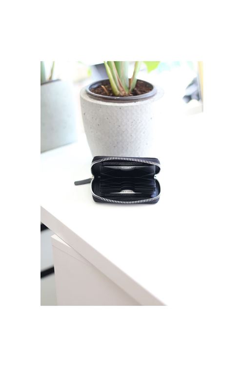 Kadın Siyah Gerçek Deri Kartlık