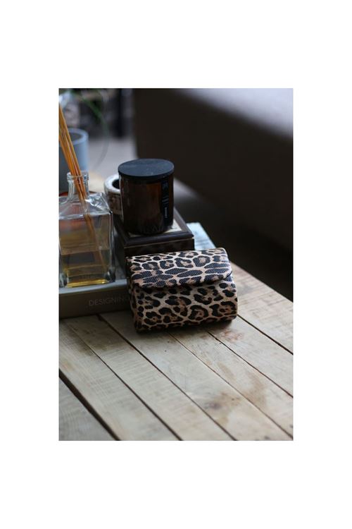 Kadın Leopar Mini Portföy Abiye Çanta