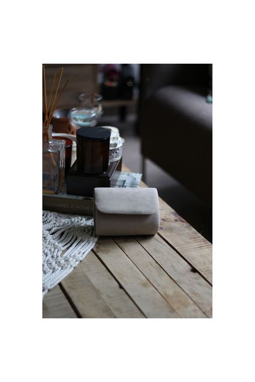 Kadın Vizon Süet Mini Portföy Abiye Çanta