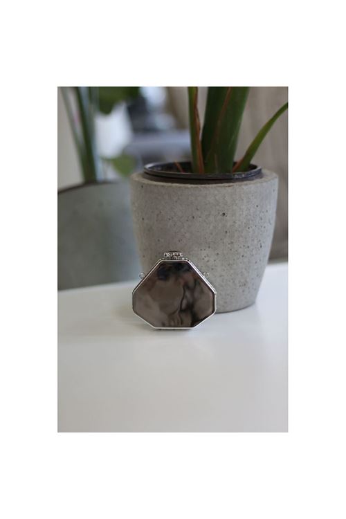 Silver Petek Aynalı Mini Charm Çanta Aksesuarı