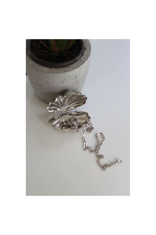 Silver İstiridye Mini Charm Çanta Aksesuarı