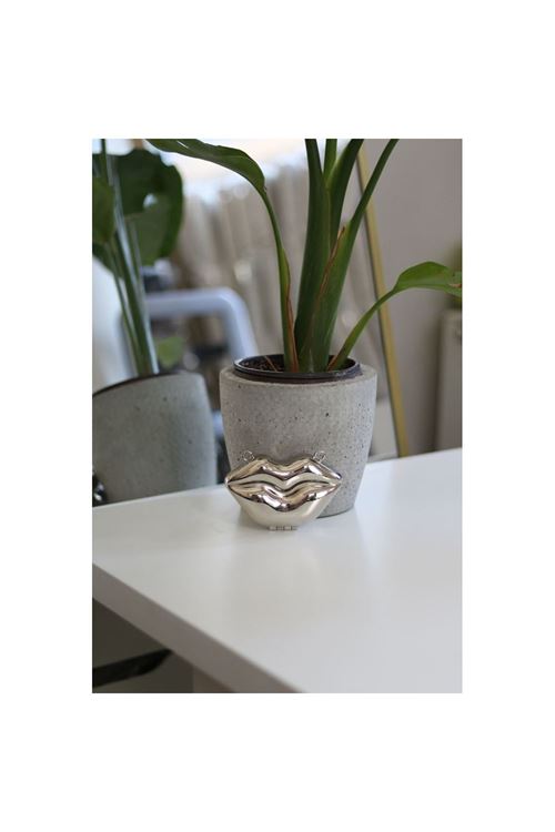 Silver Dudak Mini Charm Çanta Aksesuarı