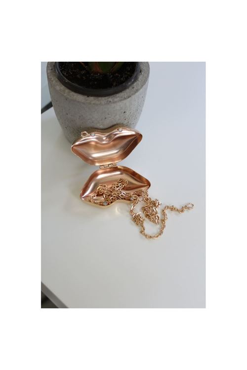 Gold Dudak Mini Charm Çanta Aksesuarı